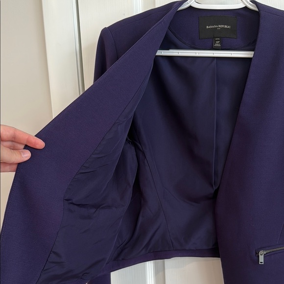 Banana Republic Factory Purple Women's Jacket Blazer - Picture 5 of 12